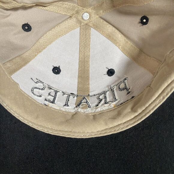 Vintage Pittsburgh Pirates Hat Snapback MLB Baseball Beige Black Fantastic Cap - Picture 5 of 8